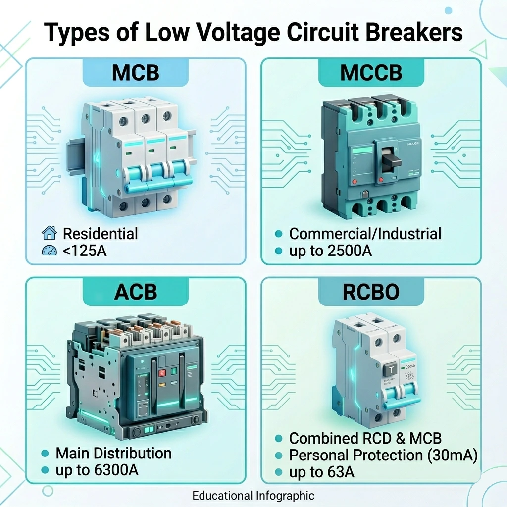 Types of Low Voltage Circuit Breakers